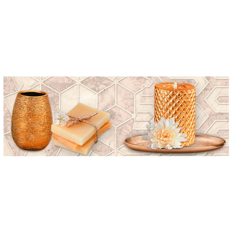 Listel Bekon beige para baño  7.3  x 20.7 cm