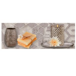 Listel Bekon gris para  baño 7.3 x 20.7 cm