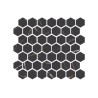 Malla 1A Infinity black 30 x 30 Negro mate hexagonal