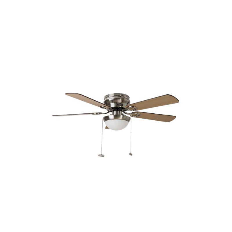 Ventilador de techo METRO 42" con luz y cadena, color satín